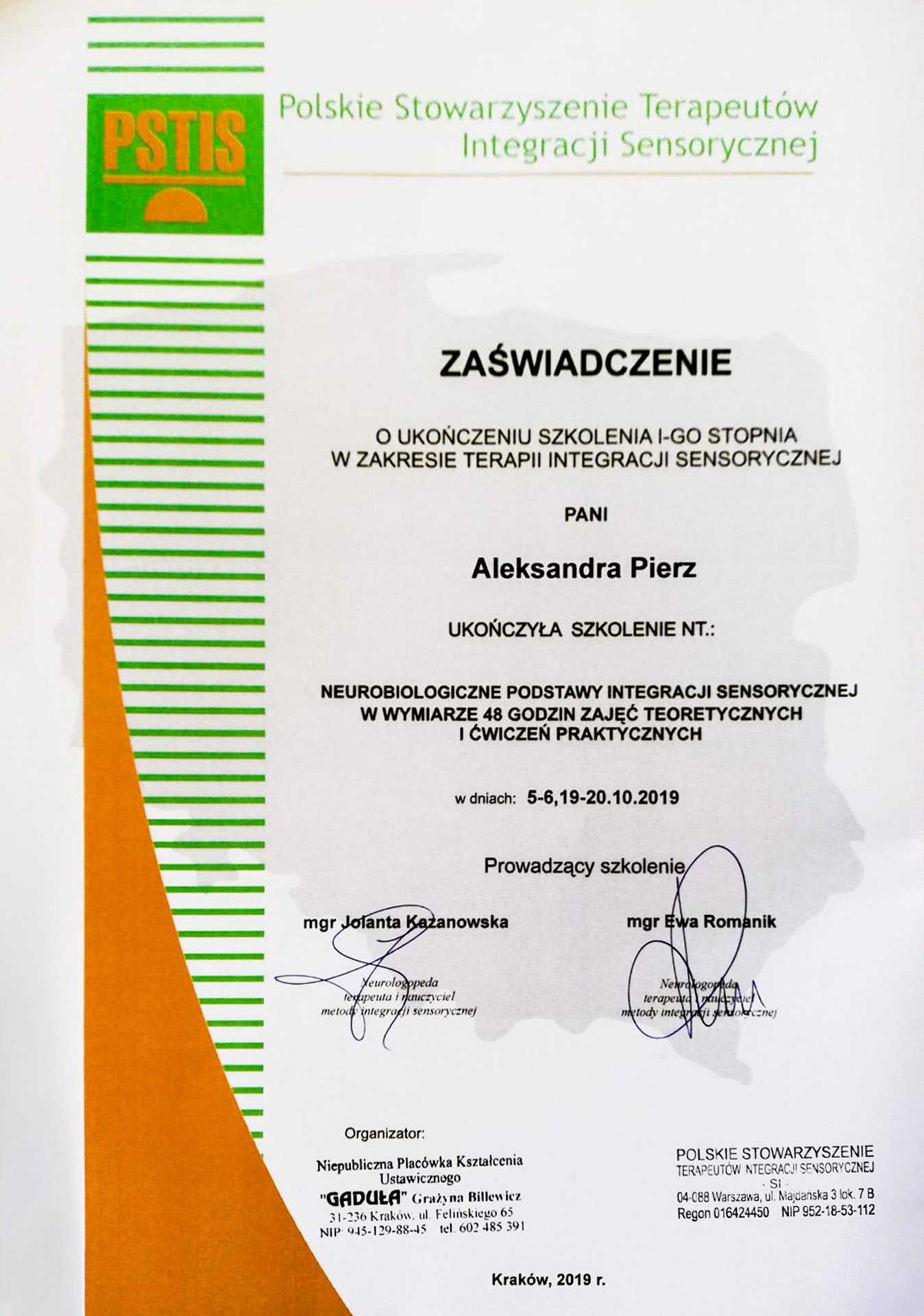 Terapia Integracji Sensorycznej - PSTIS